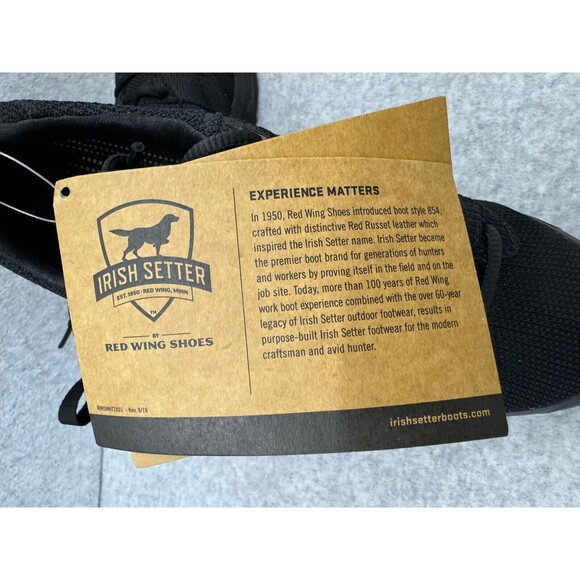 Red Wing Irish Setter Nisswa Women's 7.5 Aluminum Safety Toe Black Shoe Boot - Picture 12 of 12